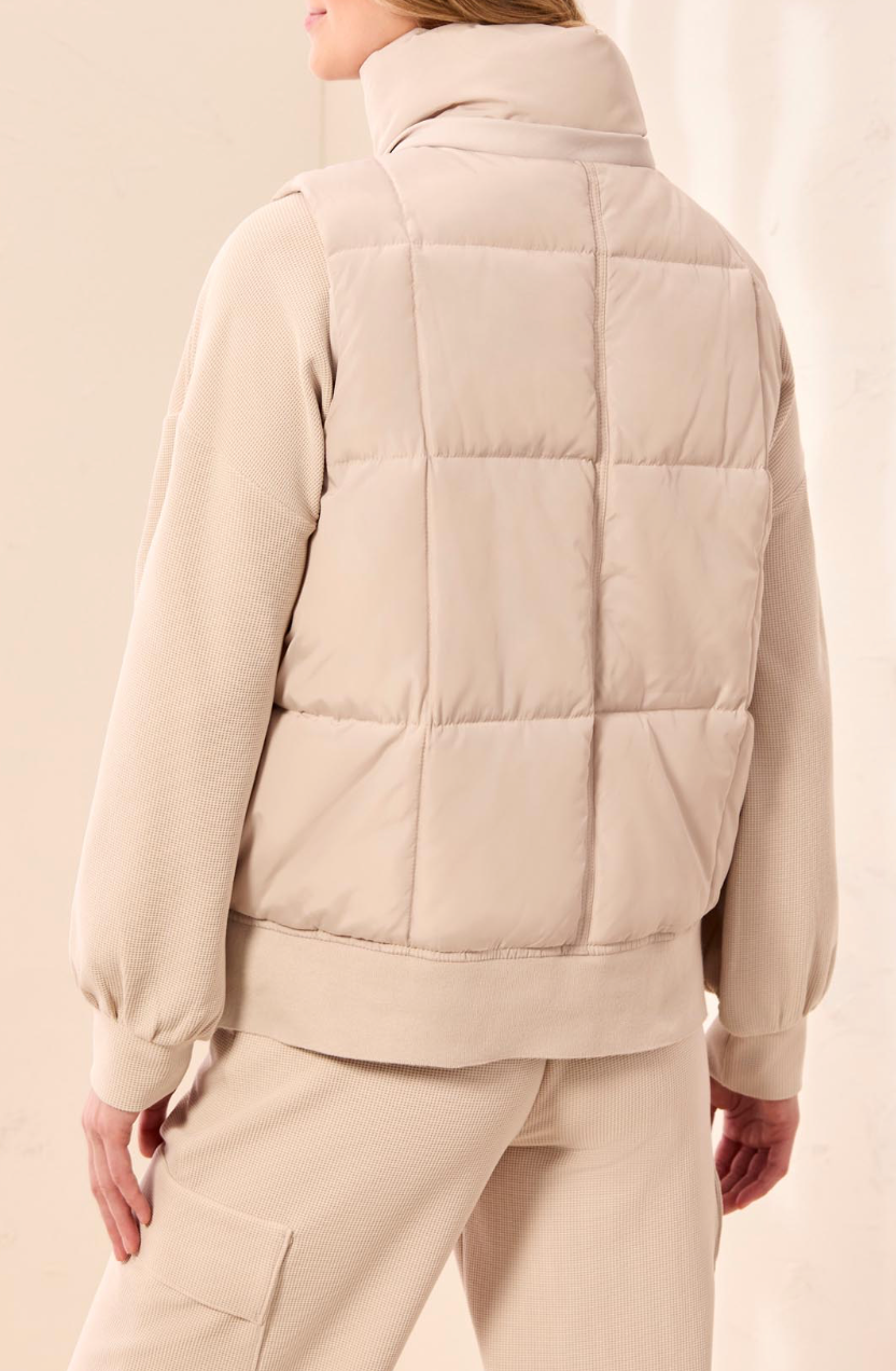 Quilted Vest with Removable Hood