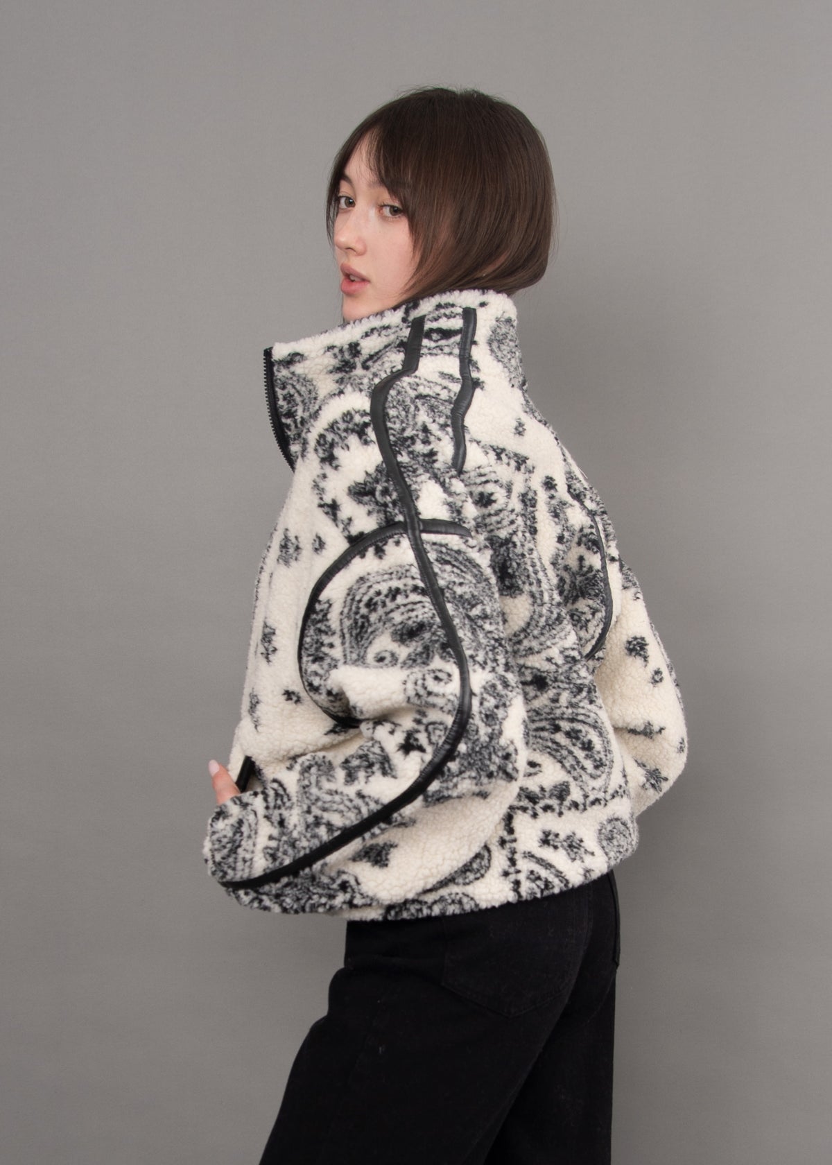 Mila Ladies 1/2 Zip Sherpa Pullover