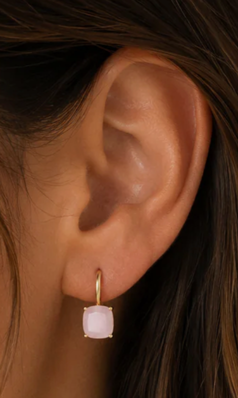 Gemstone Mini Drop - Rose Quartz