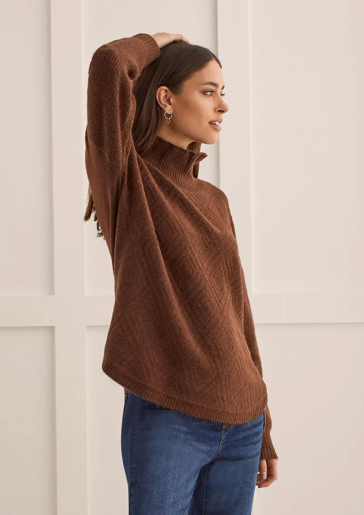 Willa Textured Mock Neck Sweater