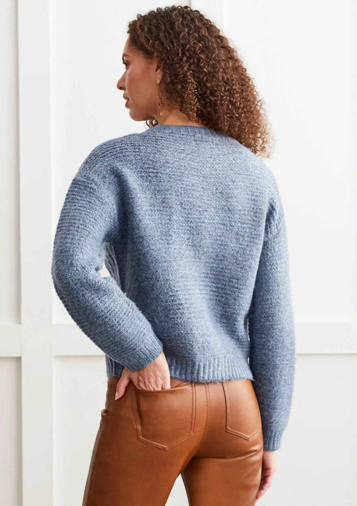 Zoe Cardigan Sweater with Faux Horn Buttons