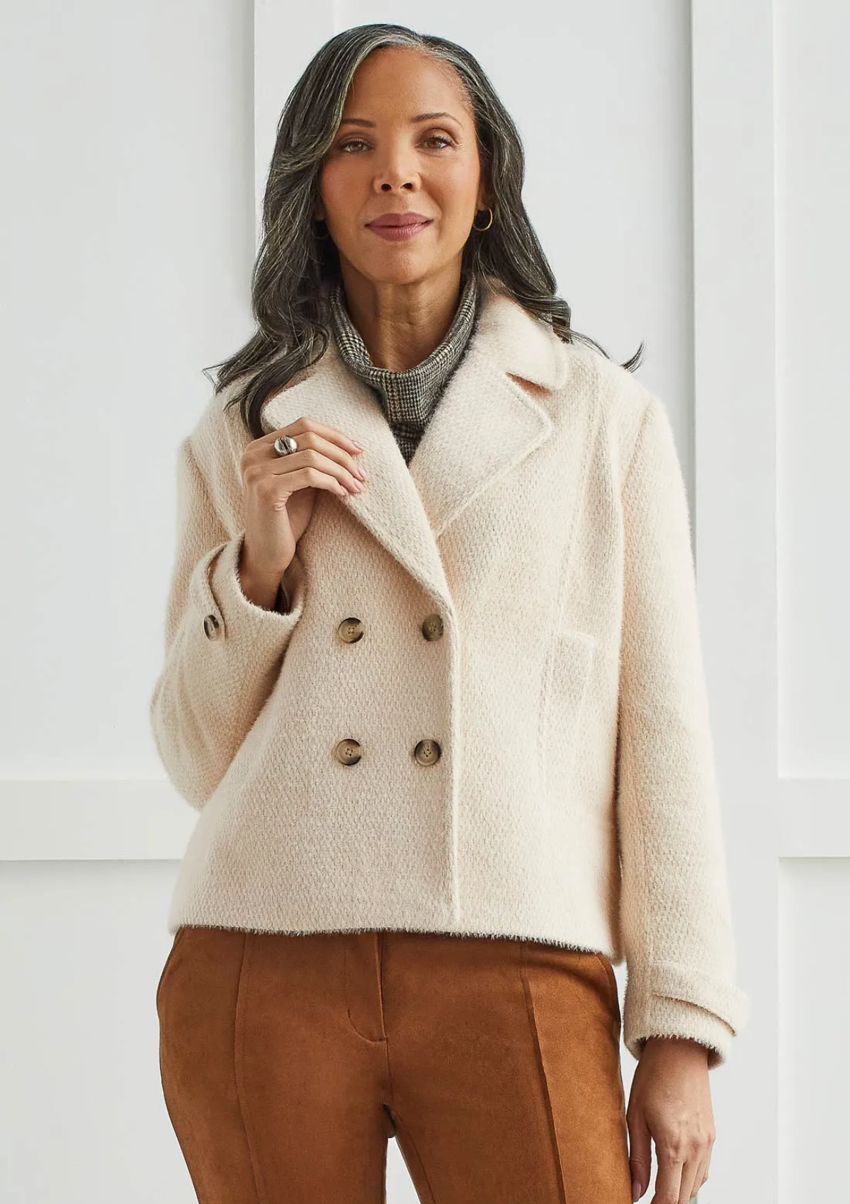 Long Sleeve Lined Double Breast Jacket