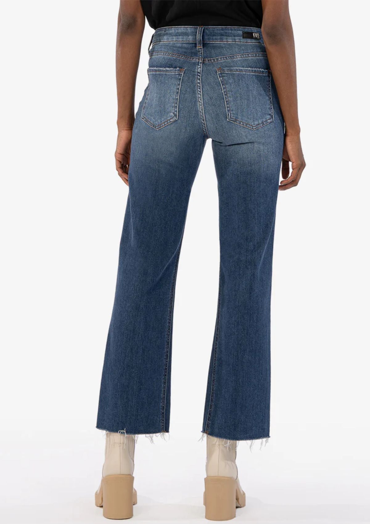 Kelsey High Rise Fab Ab Ankle Flare Jeans, Royal Wash