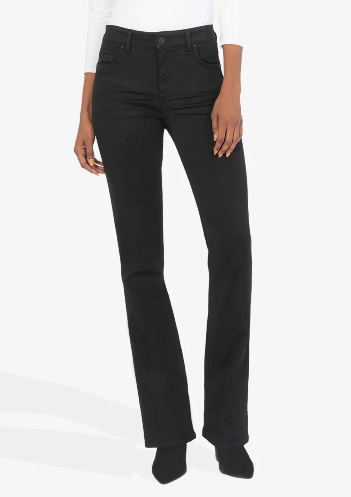 Natalie High Rise Fab Ab Bootcut Jeans, Black