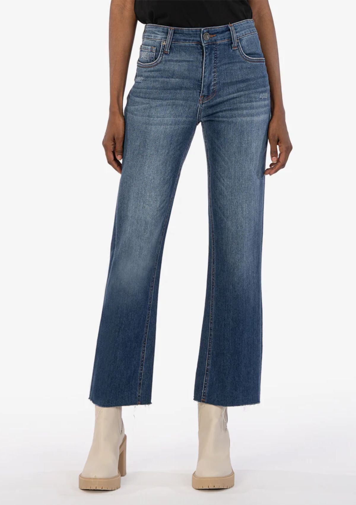 Kelsey High Rise Fab Ab Ankle Flare Jeans, Royal Wash