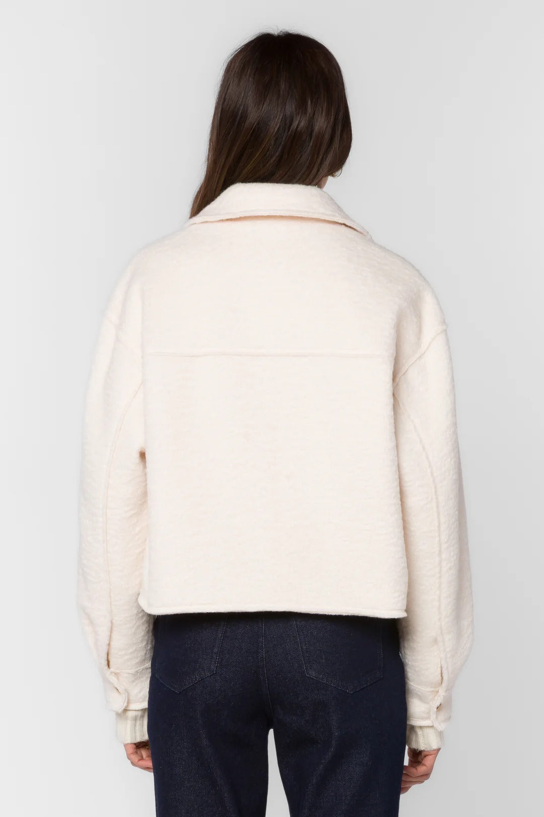 Galinda Long Sleeve Textured Cropped Jacket