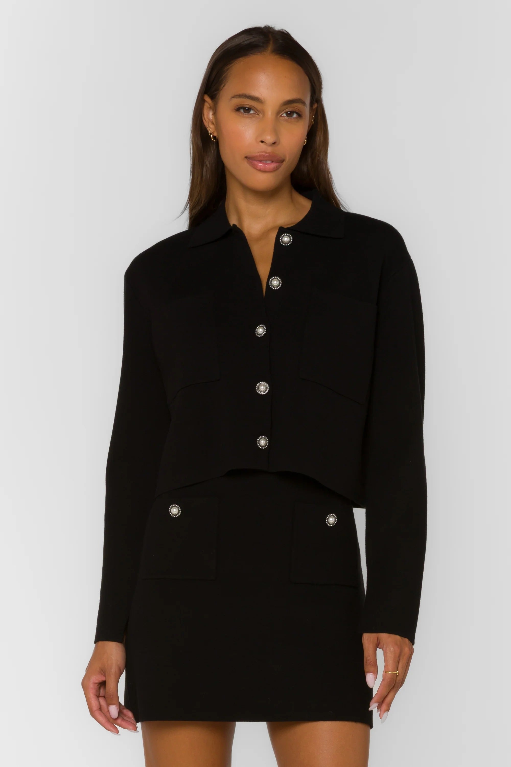 Edwina Long Sleeve Crop Cardigan