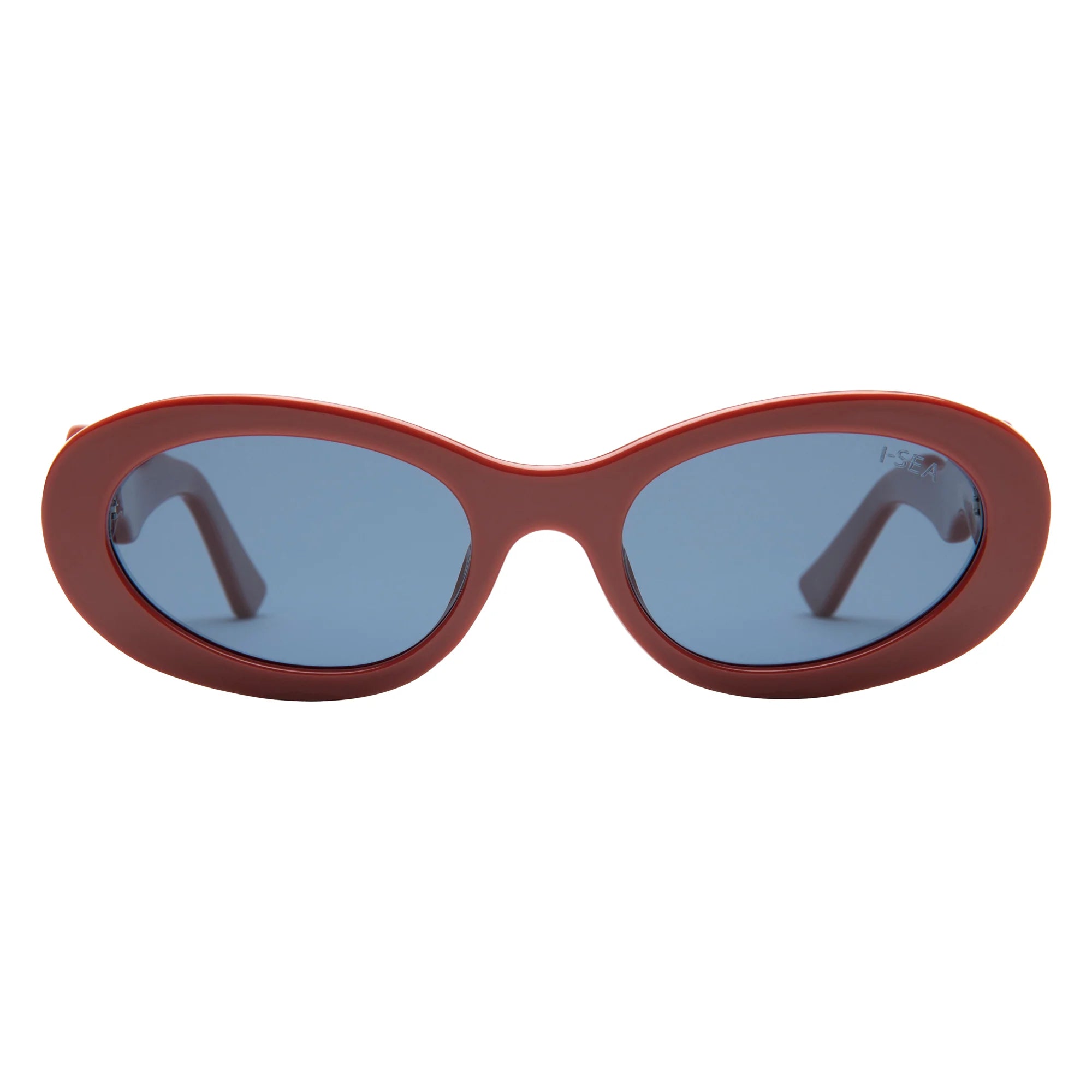 Maya Sunglasses, Terracotta/Navy Polarized Lens