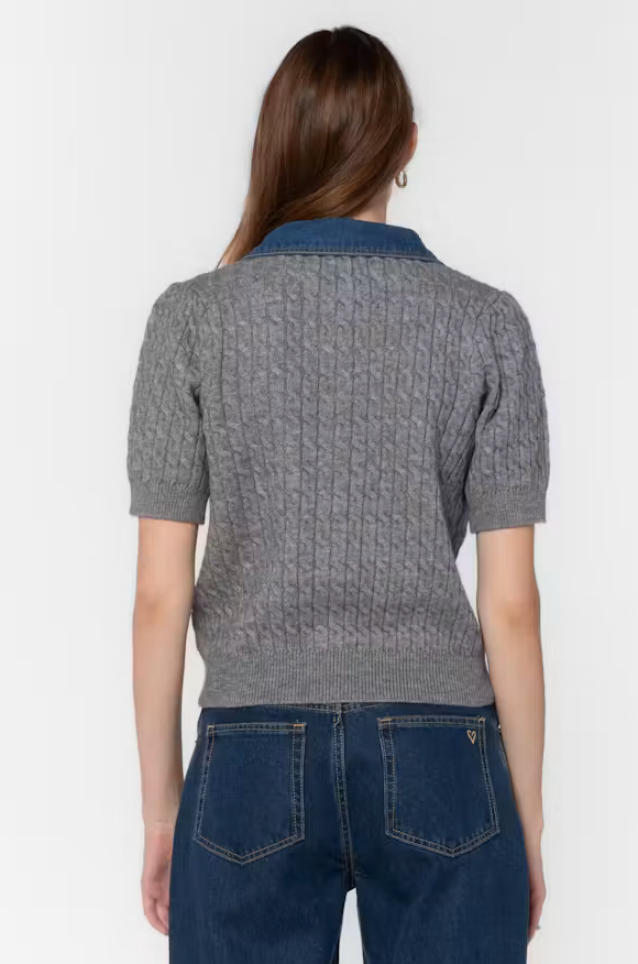 Rosie Cable Knit Short Sleeve Cardigan