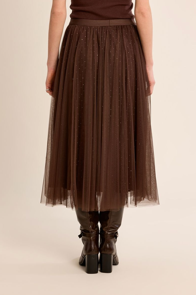 Knit Midi Skirt - Brown