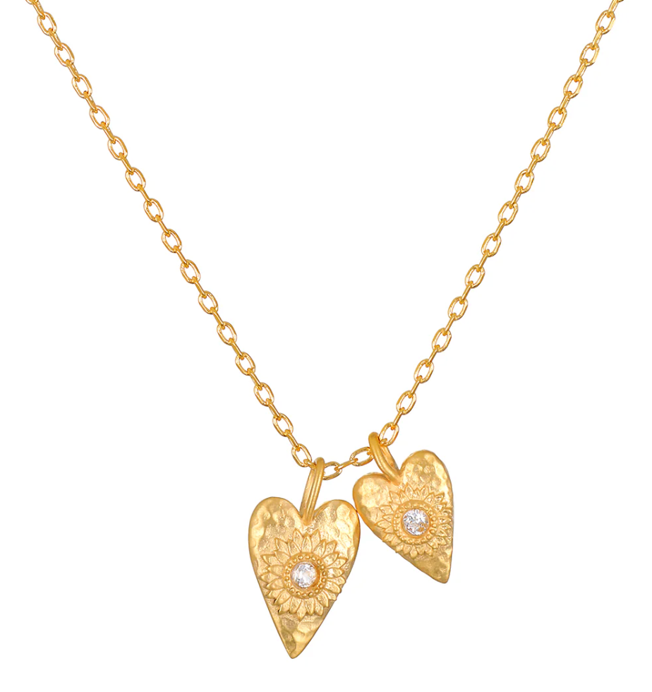 16" Double Heart Necklace