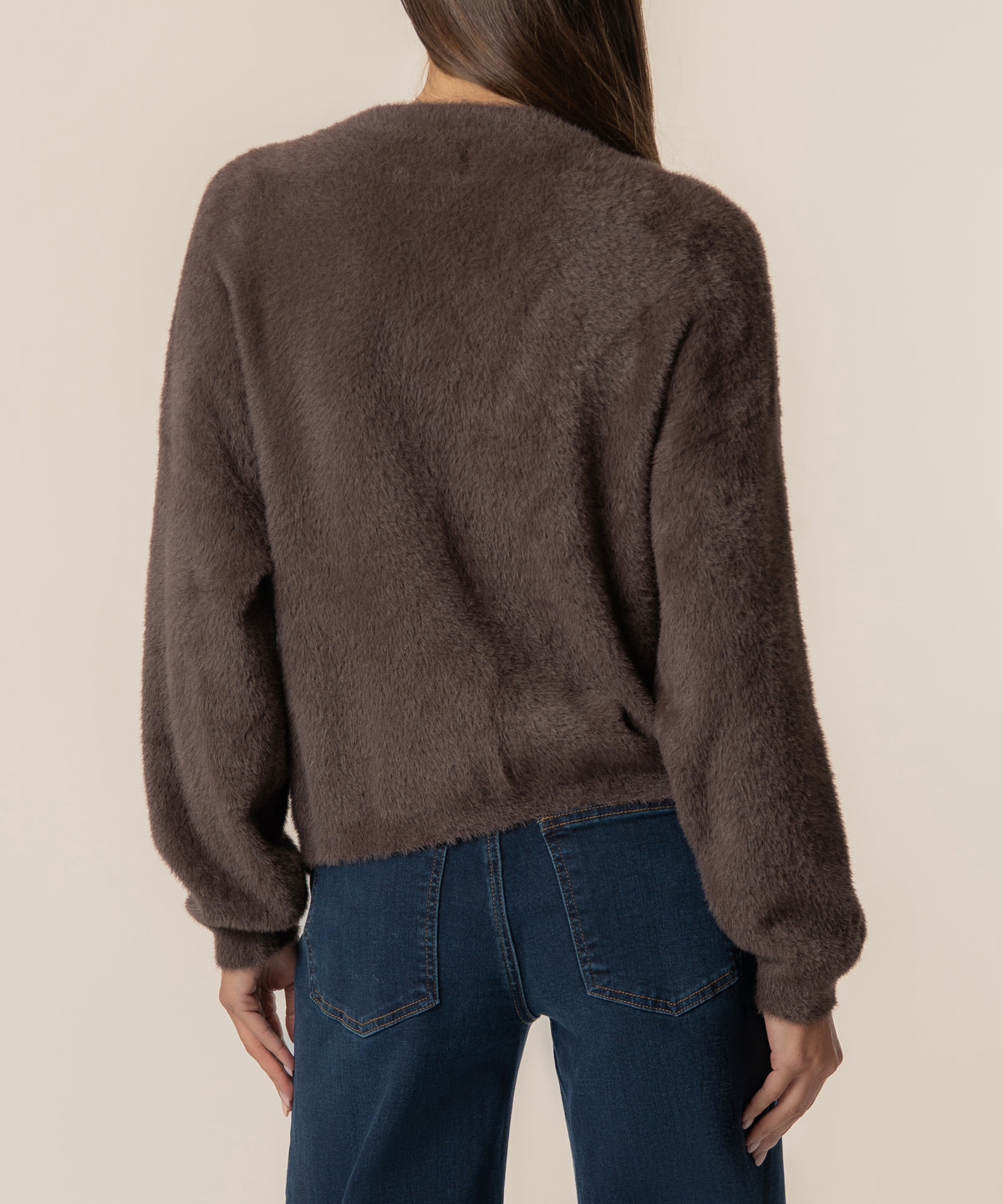 Jana Long Sleeve Cardigan - Chocolate