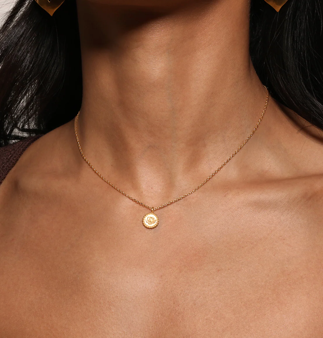 Emerging Potential Lotus Necklace, 16"