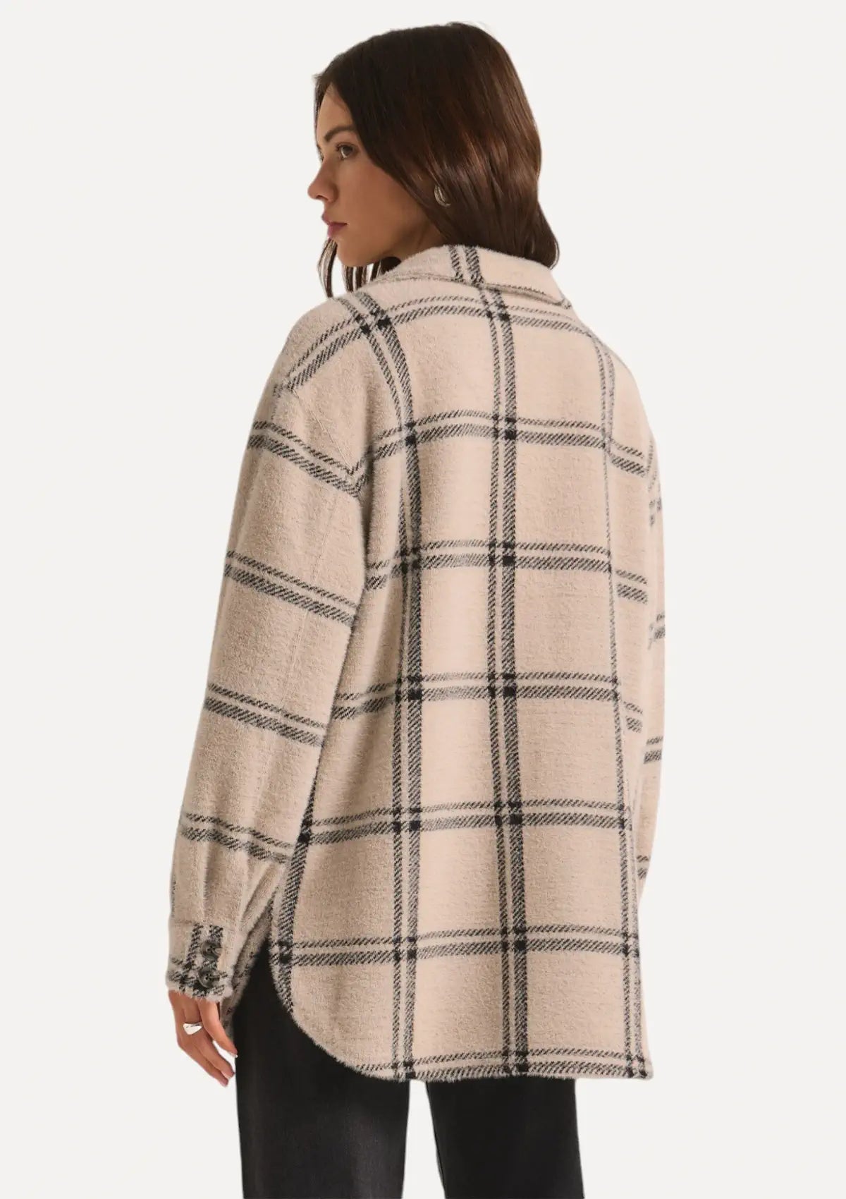 Plaid Tucker Jacket - Taupe