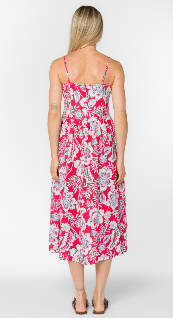 Brunilda Drop Waist Sundress with Spaghetti Straps