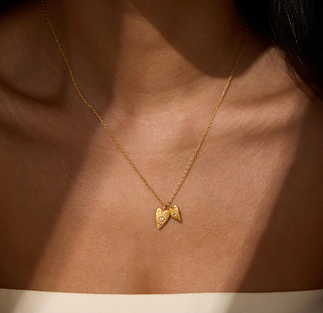 16" Double Heart Necklace