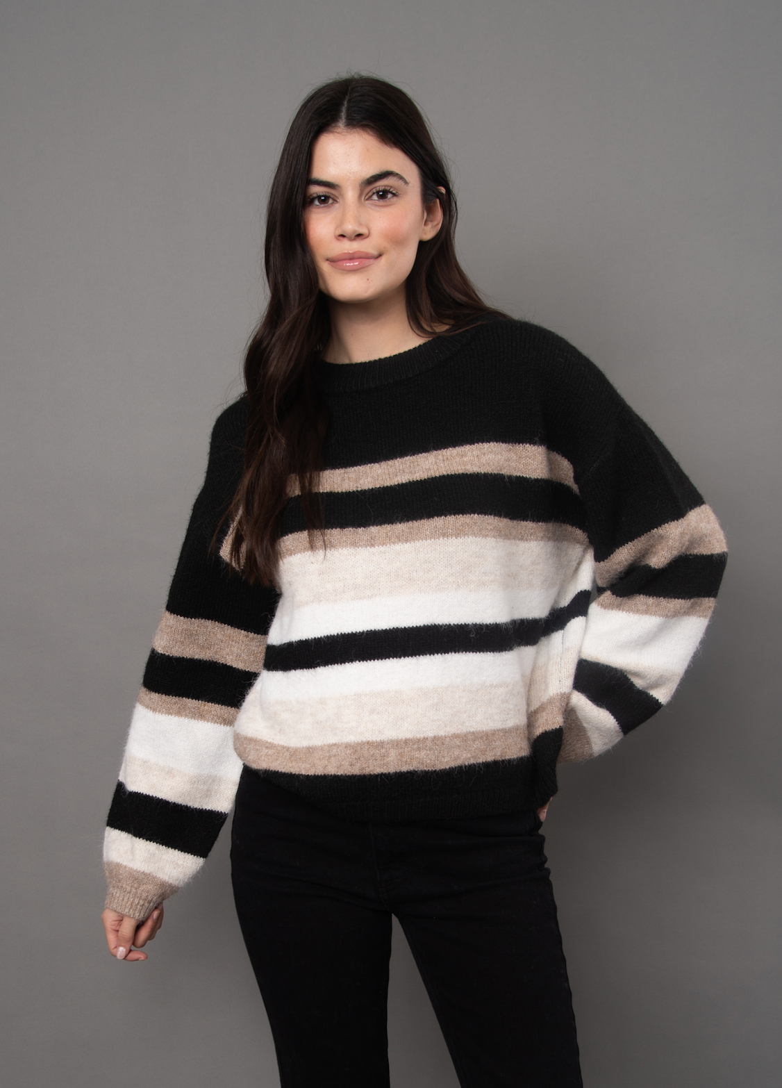 Faustina Long Sleeve Stripe Pullover