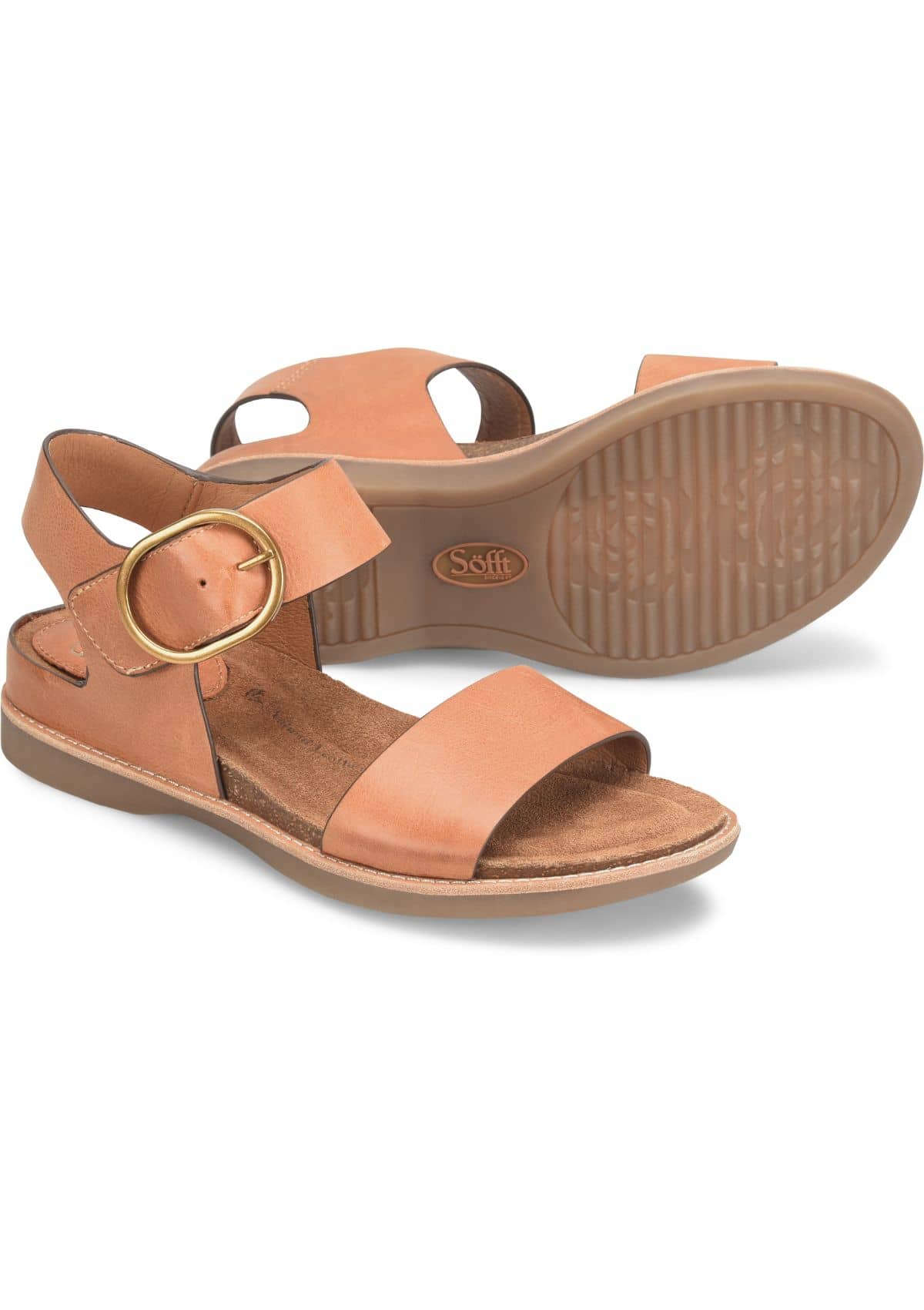 Bali Leather Strap Sandal - Luggage Tan -Sofft Shoe Co- Ruby Jane-