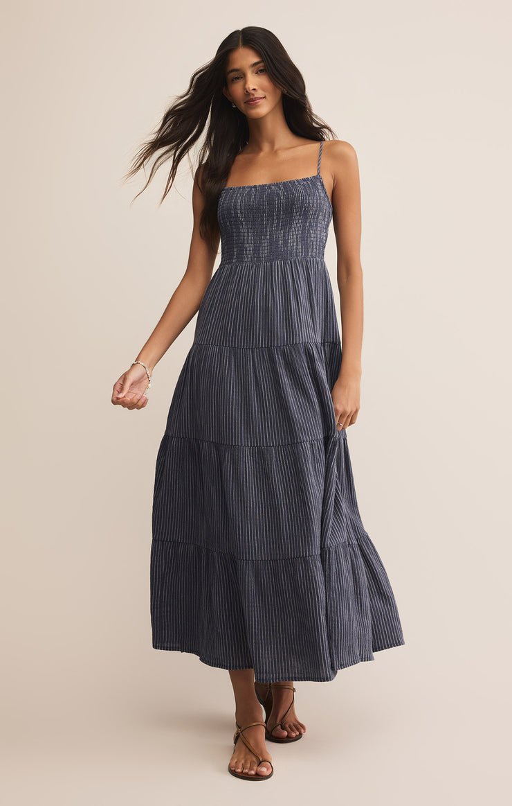 balos striped gauze maxi dress Balos Striped Maxi Dress-Supernova