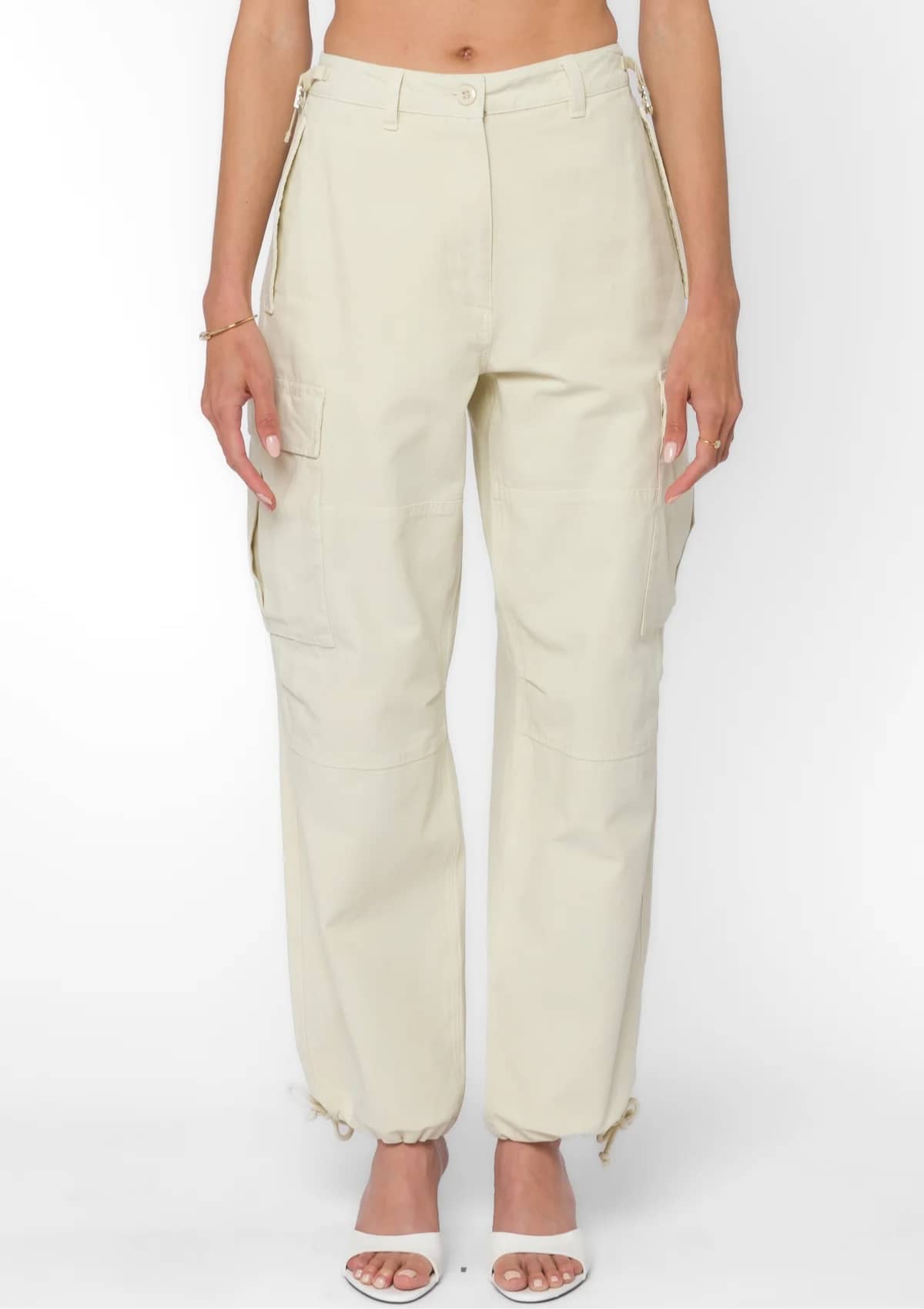 Baylor Mid-Rise Cargo Pants - Khaki -Velvet Heart- Ruby Jane-