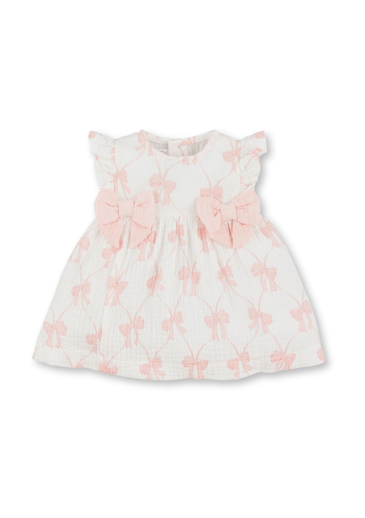 Bow Printed Baby Dress -Mud Pie / One Coas- Ruby Jane-