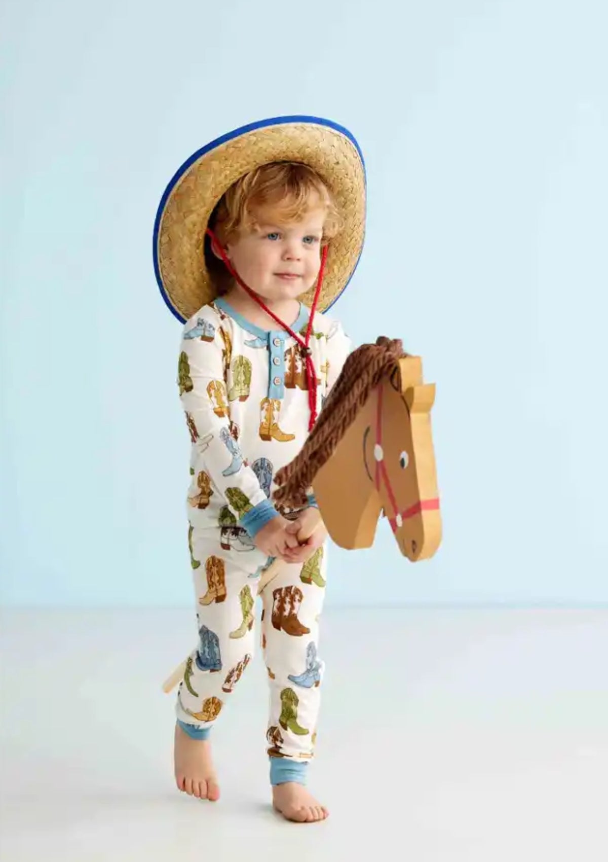 Boy Cowboy Boot PJs -Mud Pie / One Coas- Ruby Jane-