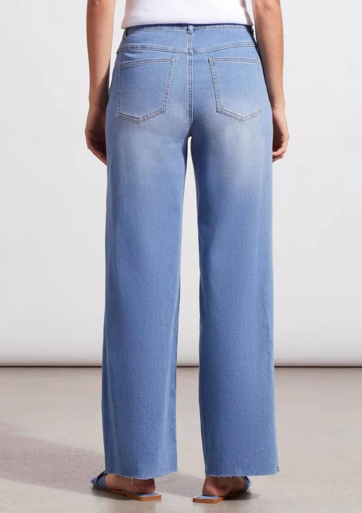 Bridget Hugging Wide Leg Jeans - Sky Blue -Tribal- Ruby Jane-