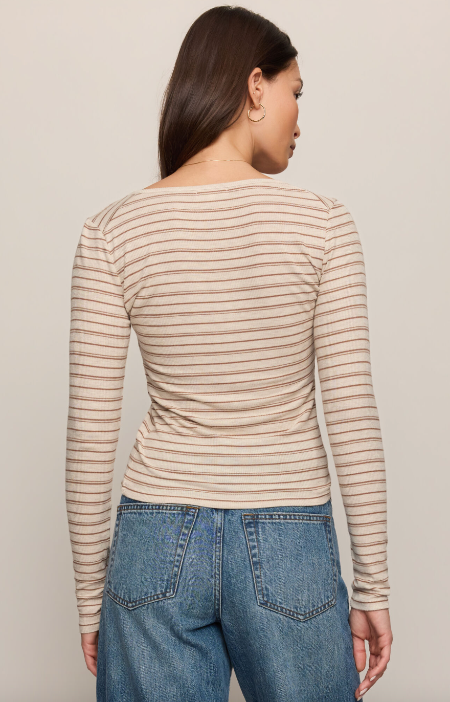 Andie Striped Henley Top