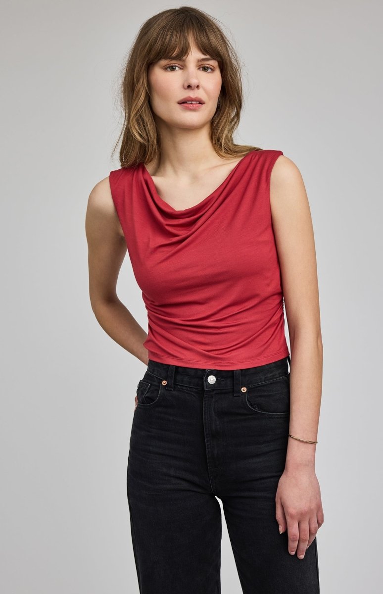 Casual Tops - Cowl Neck Top - Fashion - Ruby Jane & Valleygirl Boutique.