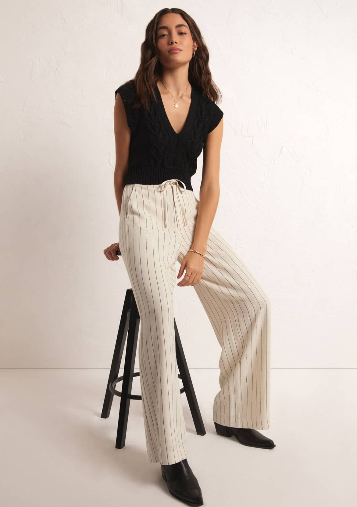 Cortez Pinstripe Pant -Z SUPPLY- Ruby Jane-