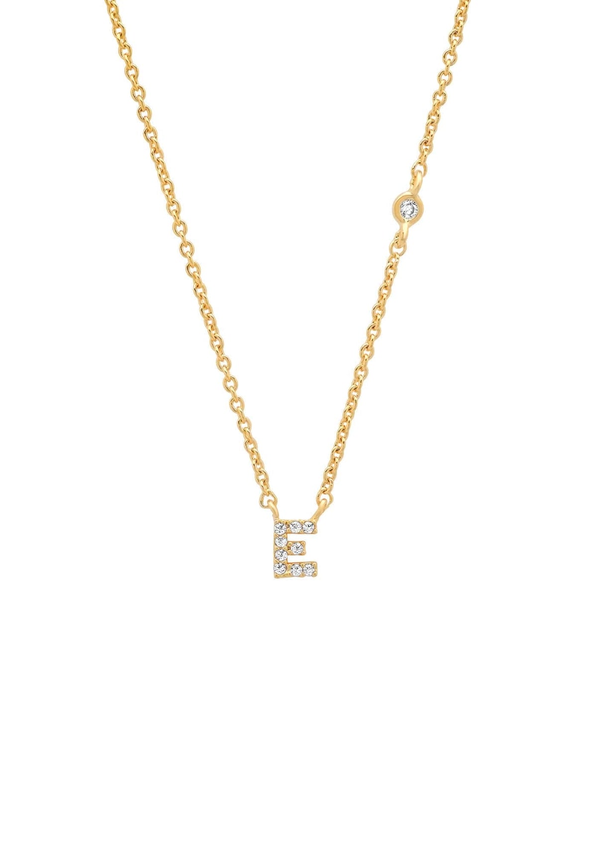 CZ "E" Initial Necklace -Tai Rittichai- Ruby Jane-