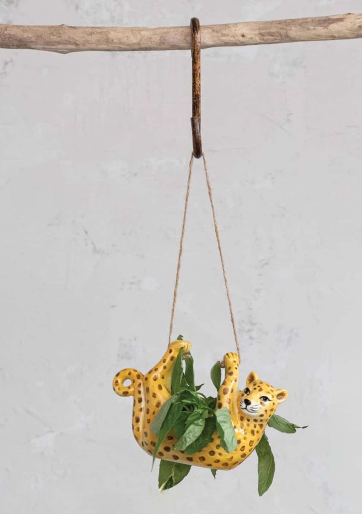 Dolomite Leopard Planter -Creative Co-op- Ruby Jane-