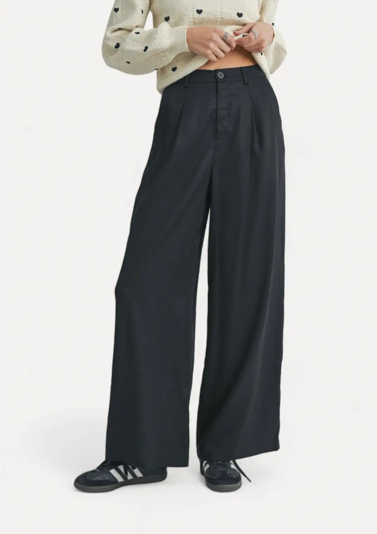 Pleated black pants at Ruby Jane & Valleygirl Boutique.