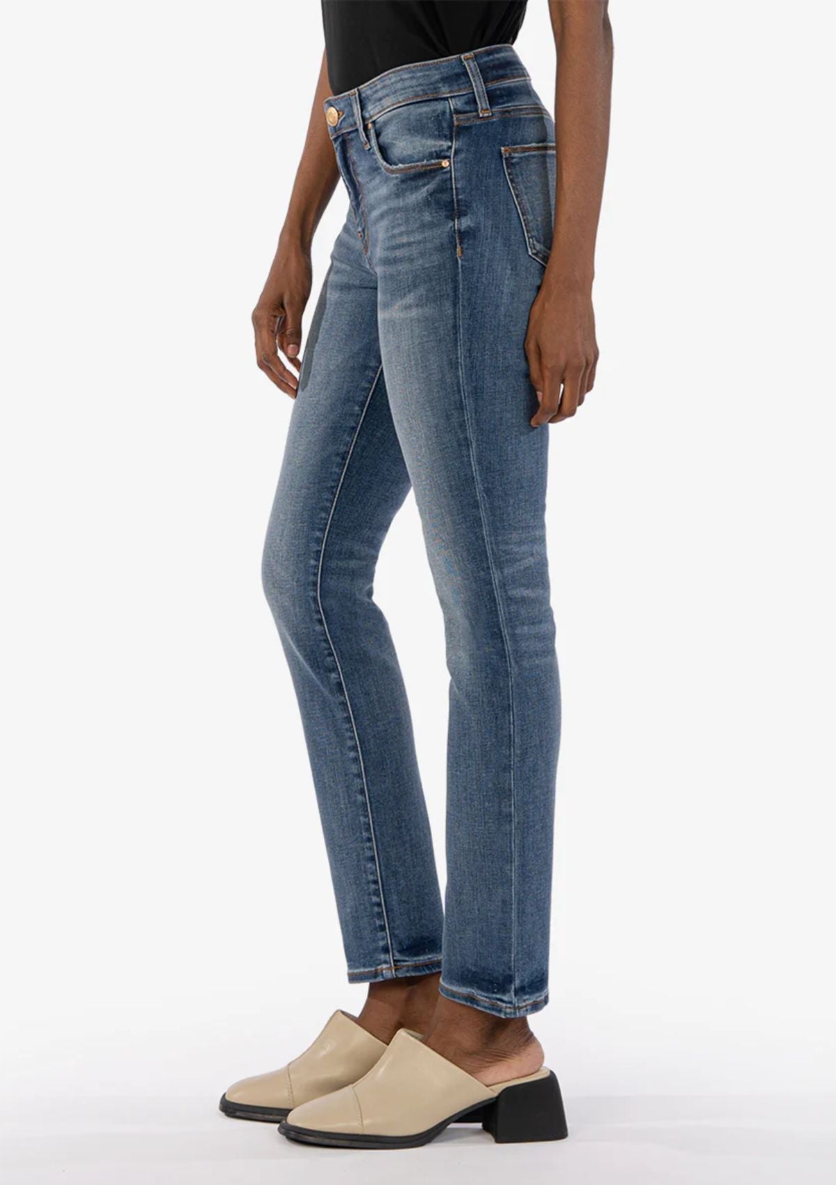 Elizabeth High Rise Fab Ab Straight Leg Jeans, Observe -Swat Fame KUT ONLY -NO See Thru Soul- Ruby Jane-