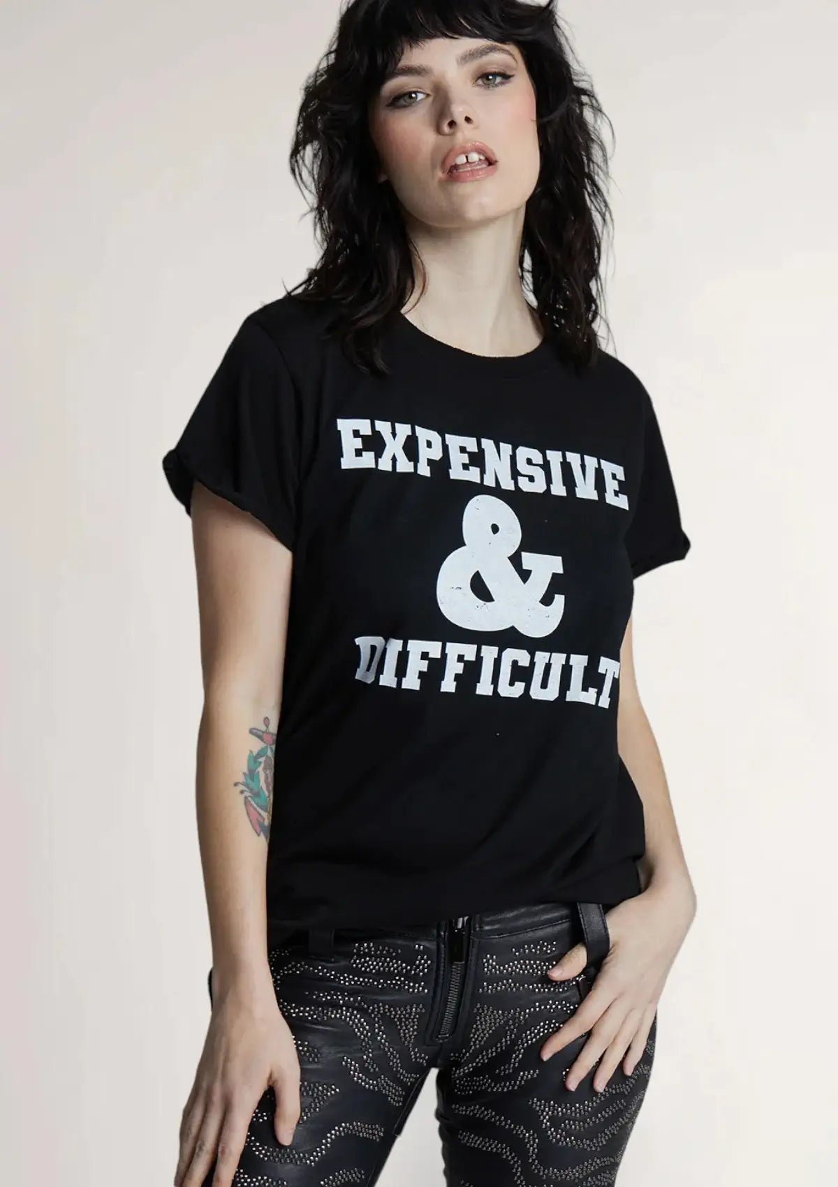 Expensive & Difficult Black Short Sleeve Tee - RubyJane & Valleygirl