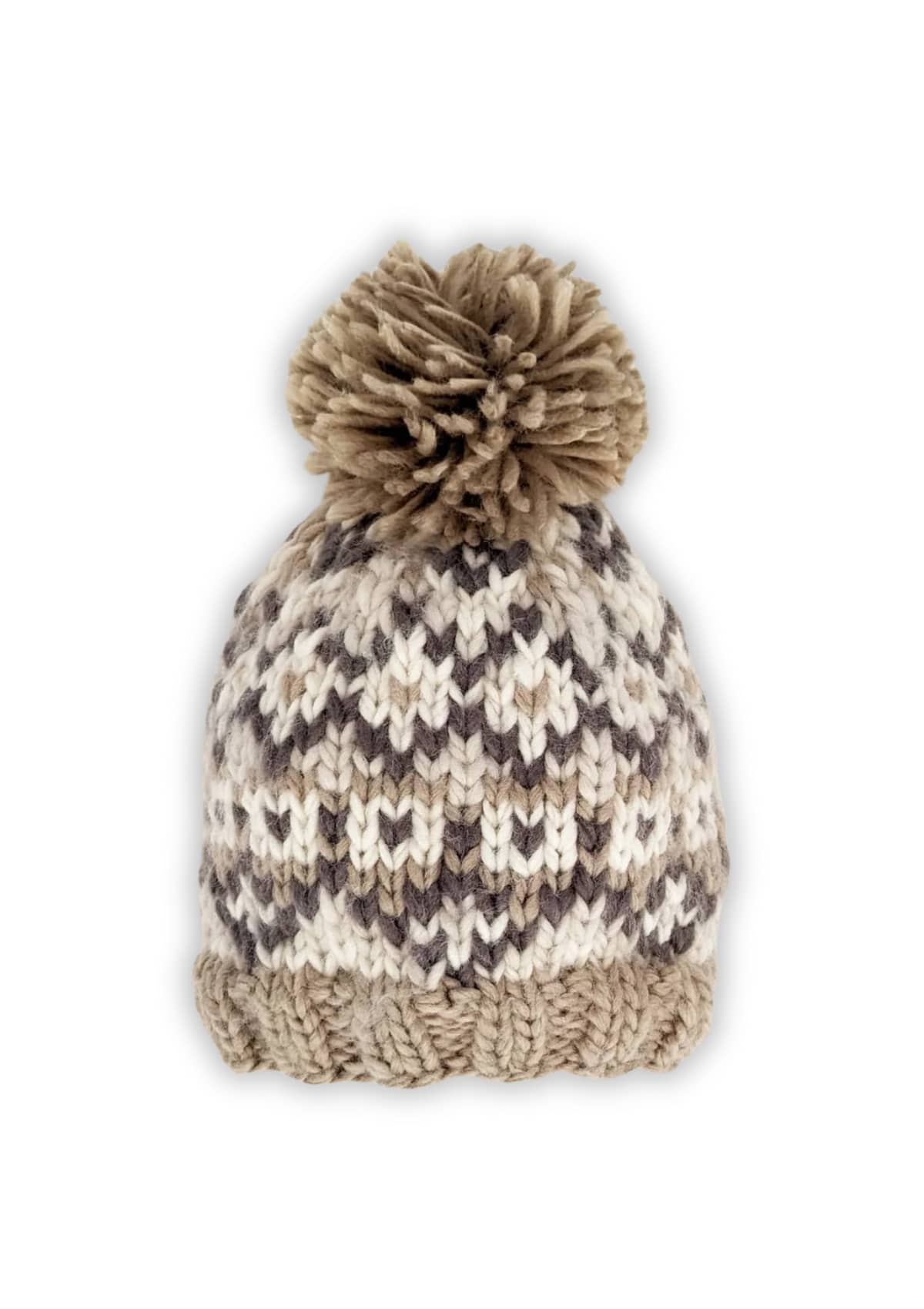 Fairisle Beanie Hat - Pebbles -Huggalugs- Ruby Jane-