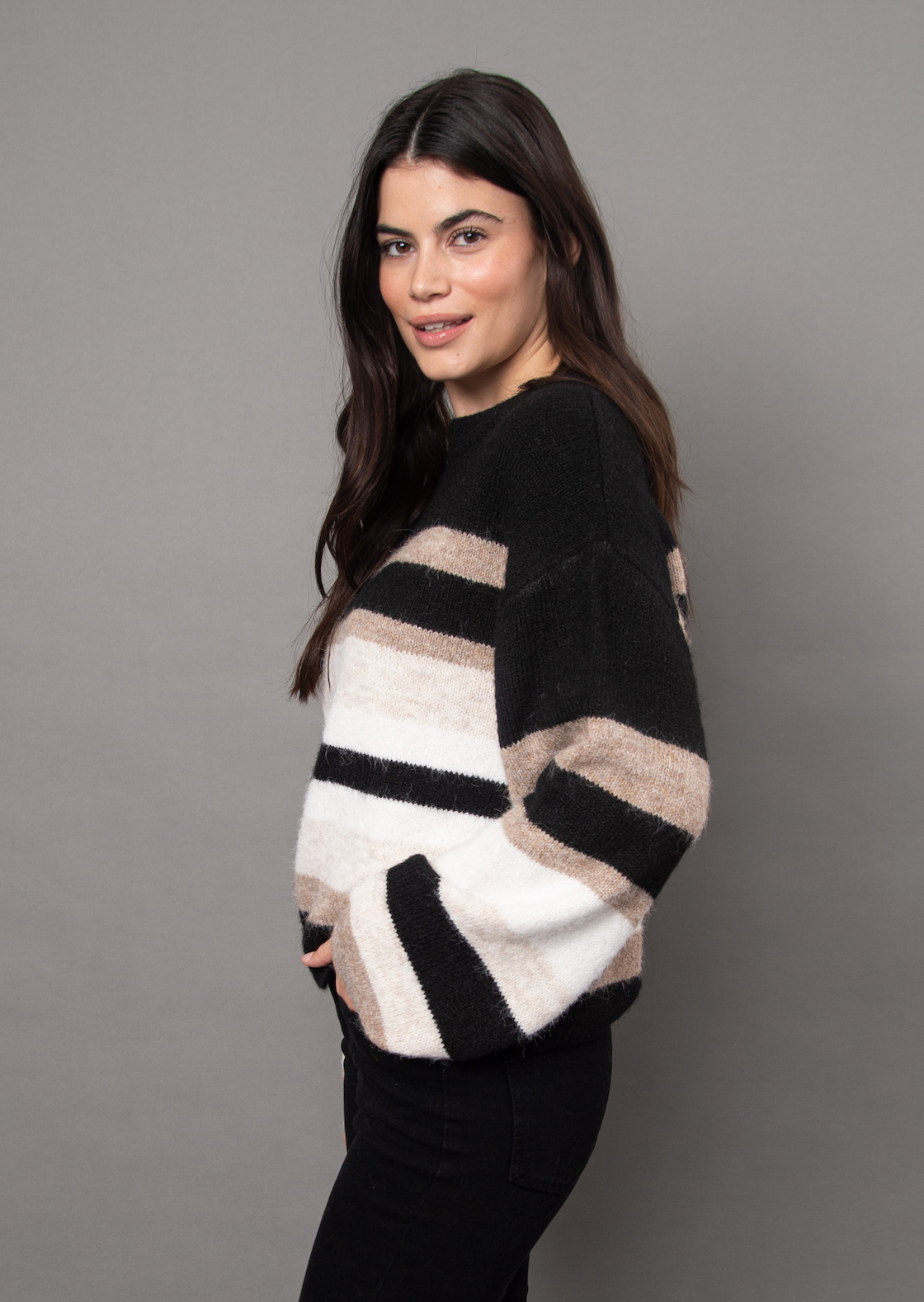 Faustina Long Sleeve Stripe Pullover