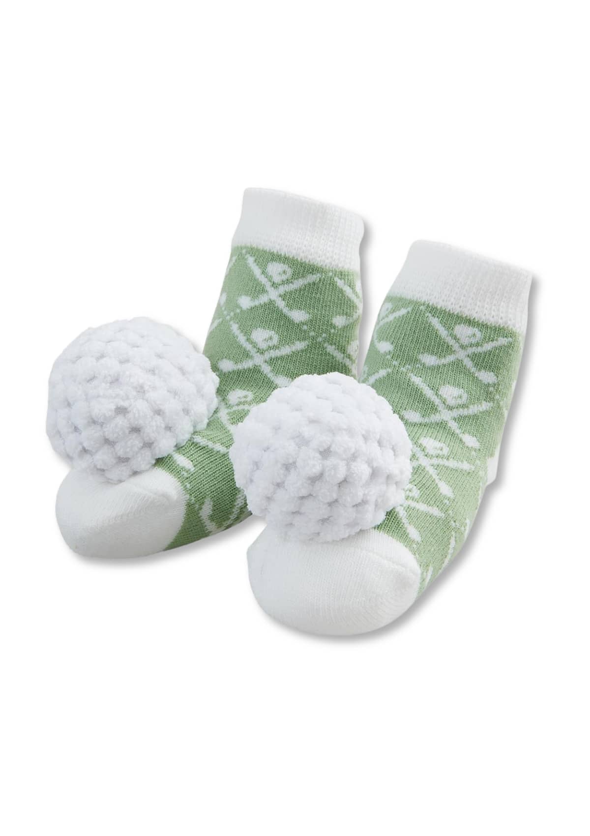 Golf Ball Rattle Toe Socks -Mud Pie / One Coas- Ruby Jane-