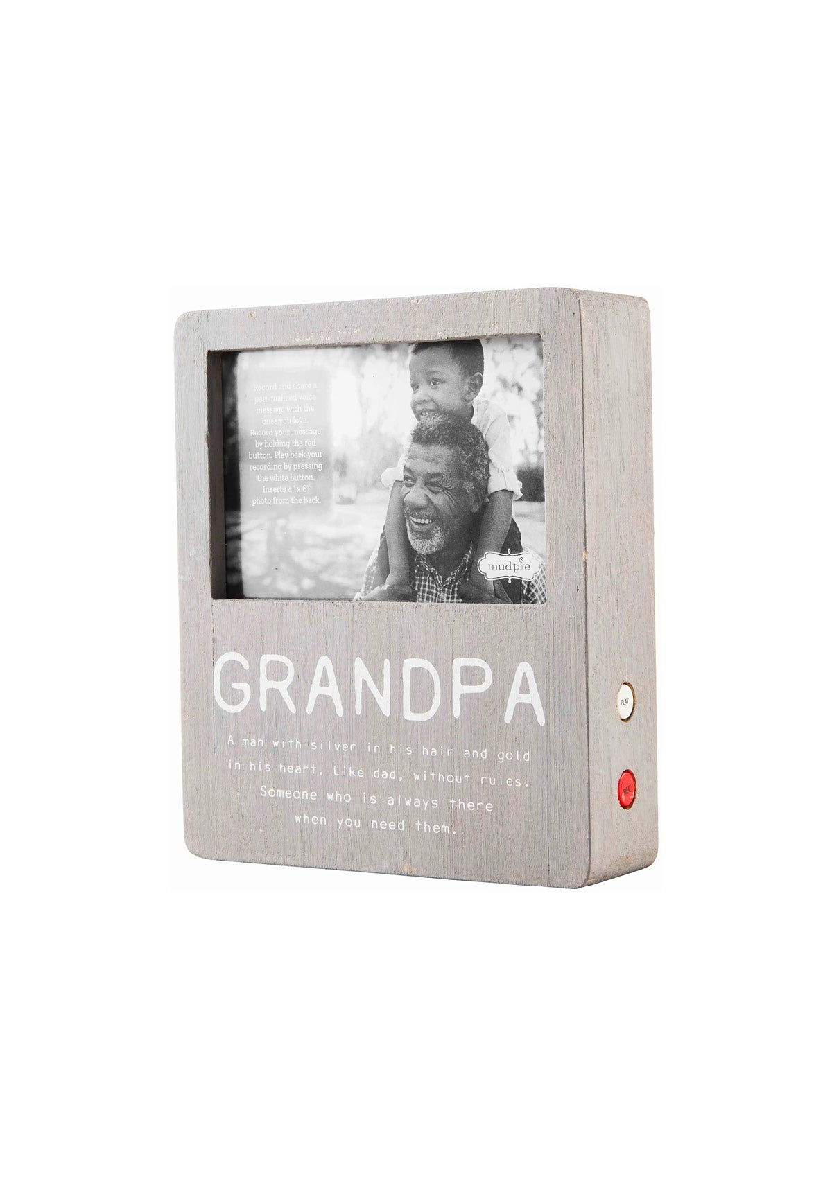 'Grandpa' Voice Recorded Picture Frame -Mud Pie- Ruby Jane-