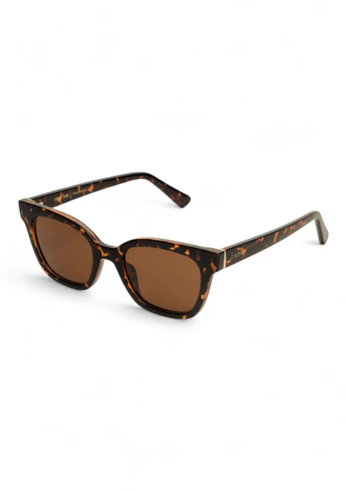 Brown tortoise frames and lens square sunglasses at Ruby Jane & Valleygirl boutique.