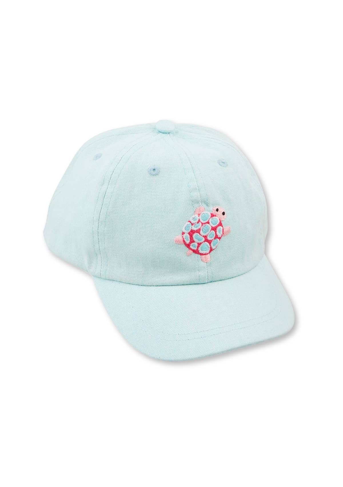 Kids Turtle Embroidered Hat -Mud Pie / One Coas- Ruby Jane-