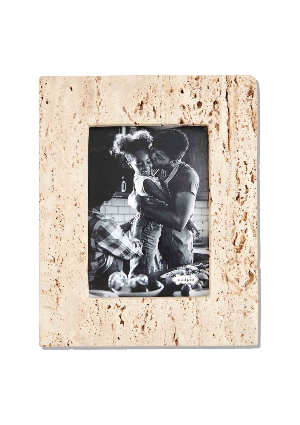 Large Cream Travertine Frame -Mud Pie / One Coas- Ruby Jane-