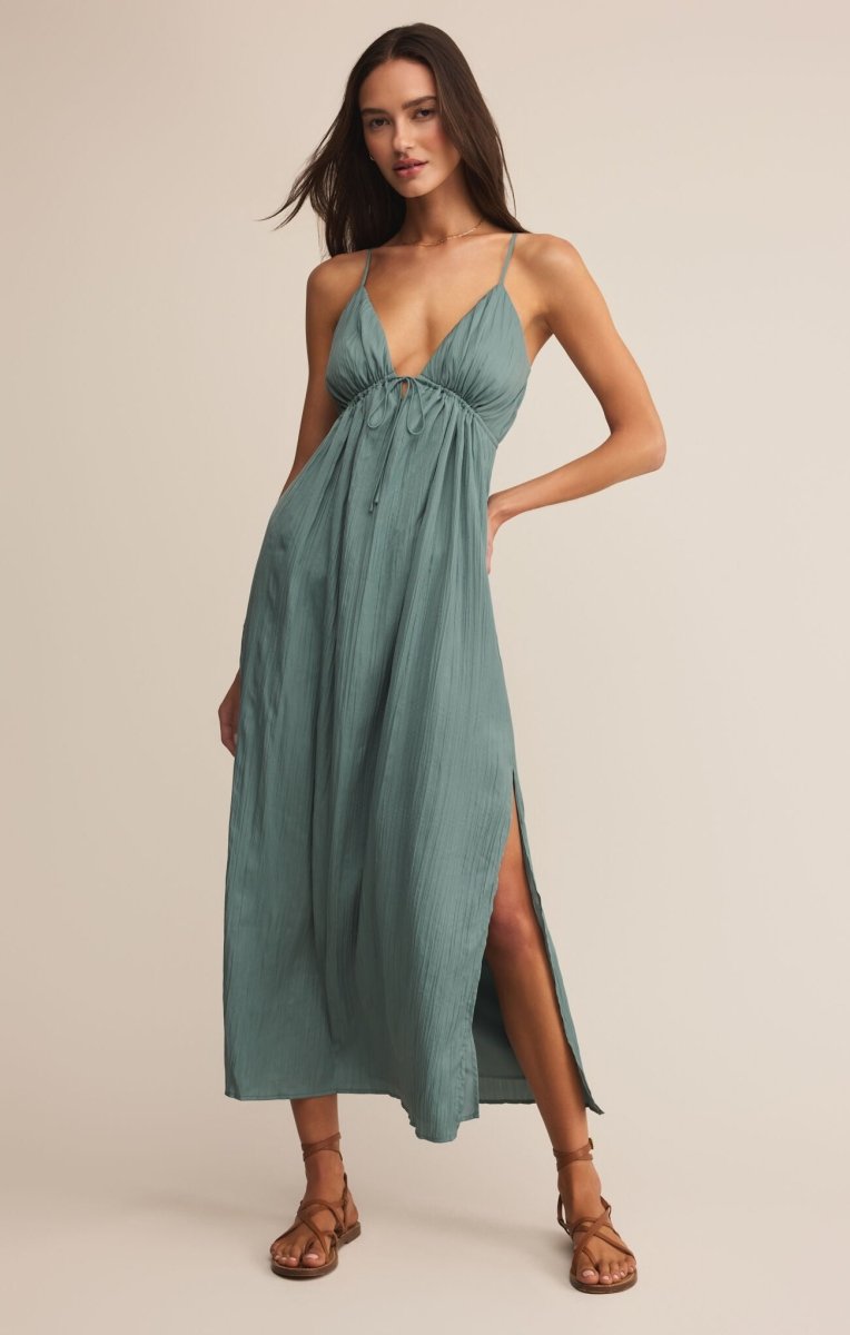 Z SUPPLY Manon Satin Maxi Dress Sea Pine XS Z SUPPLY Manon Satin Maxi Dress Sea Pine XS