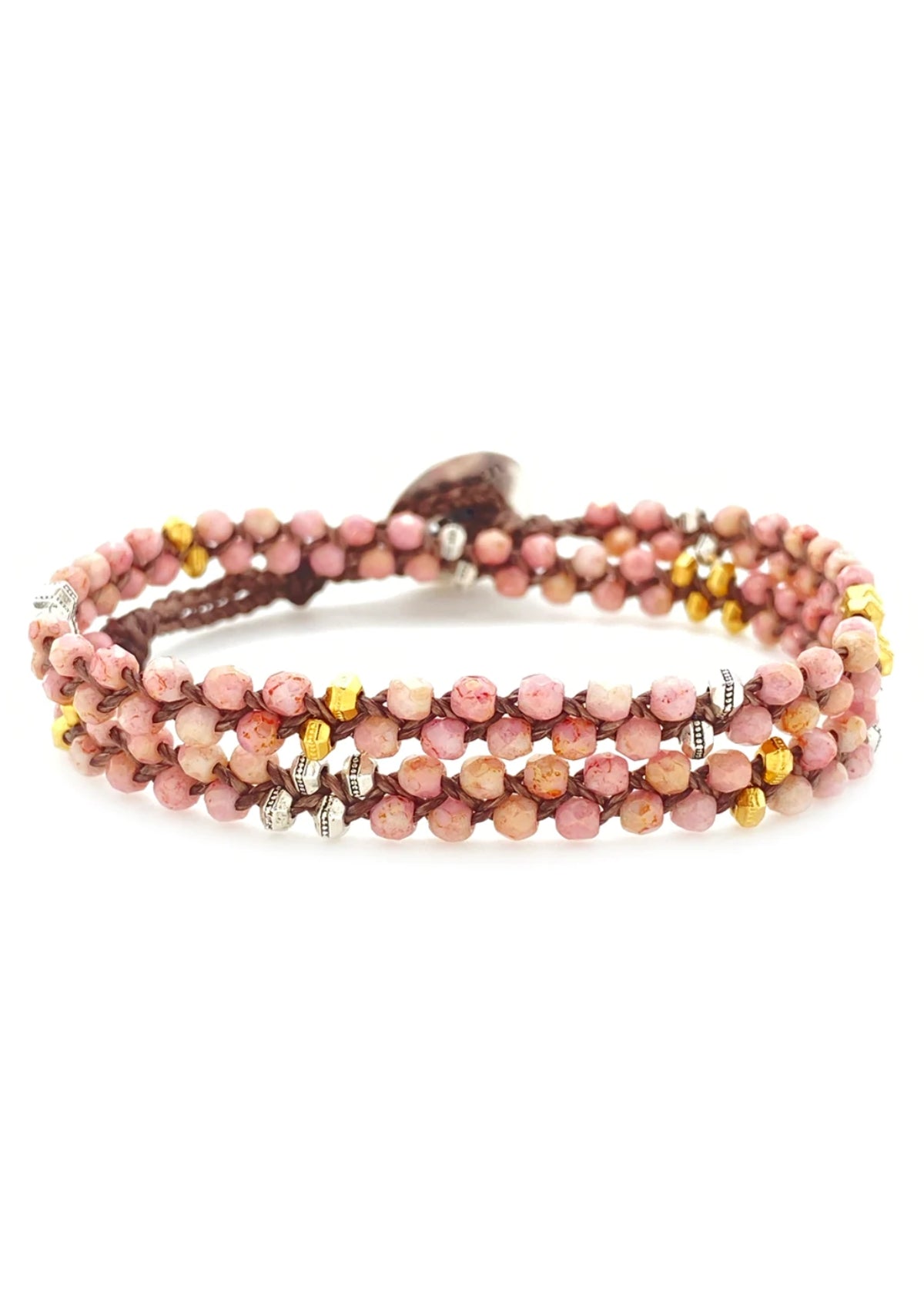 Meridian Wrap Bracelet Pink -Bronwen- Ruby Jane-