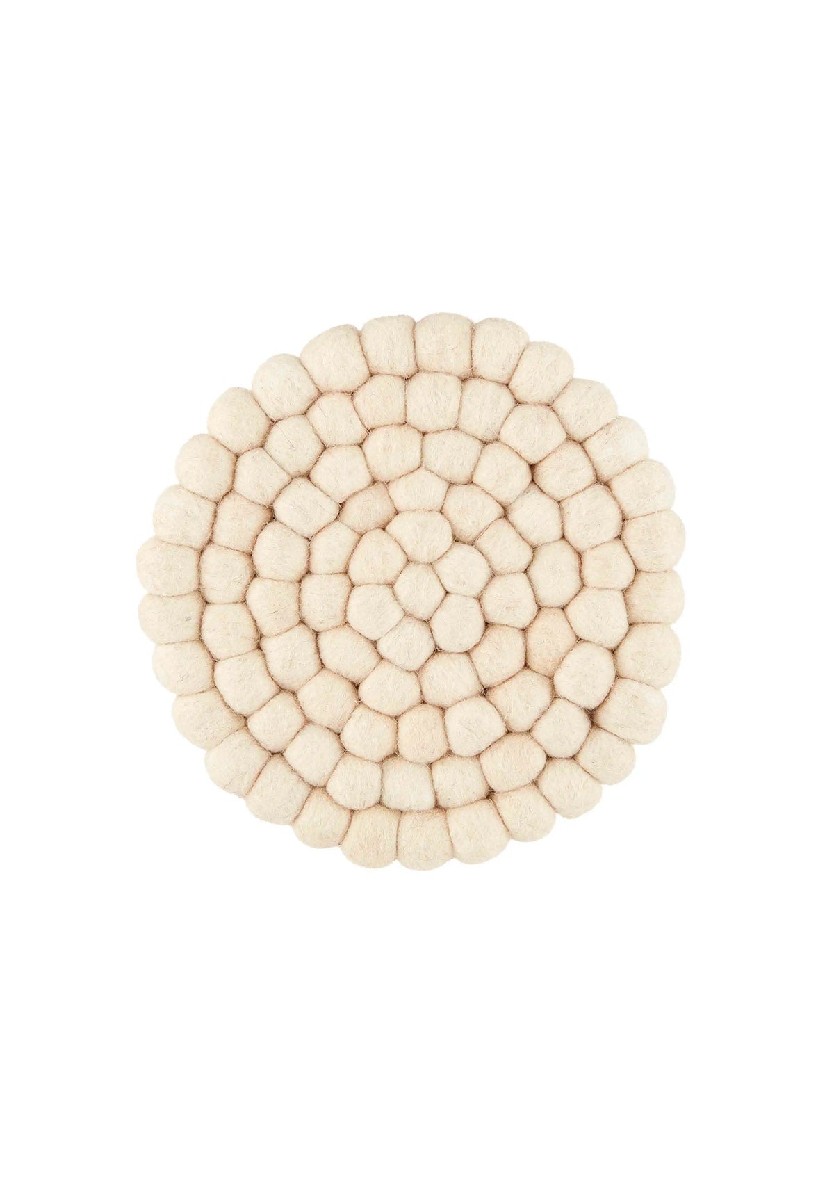 White Felted Trivet