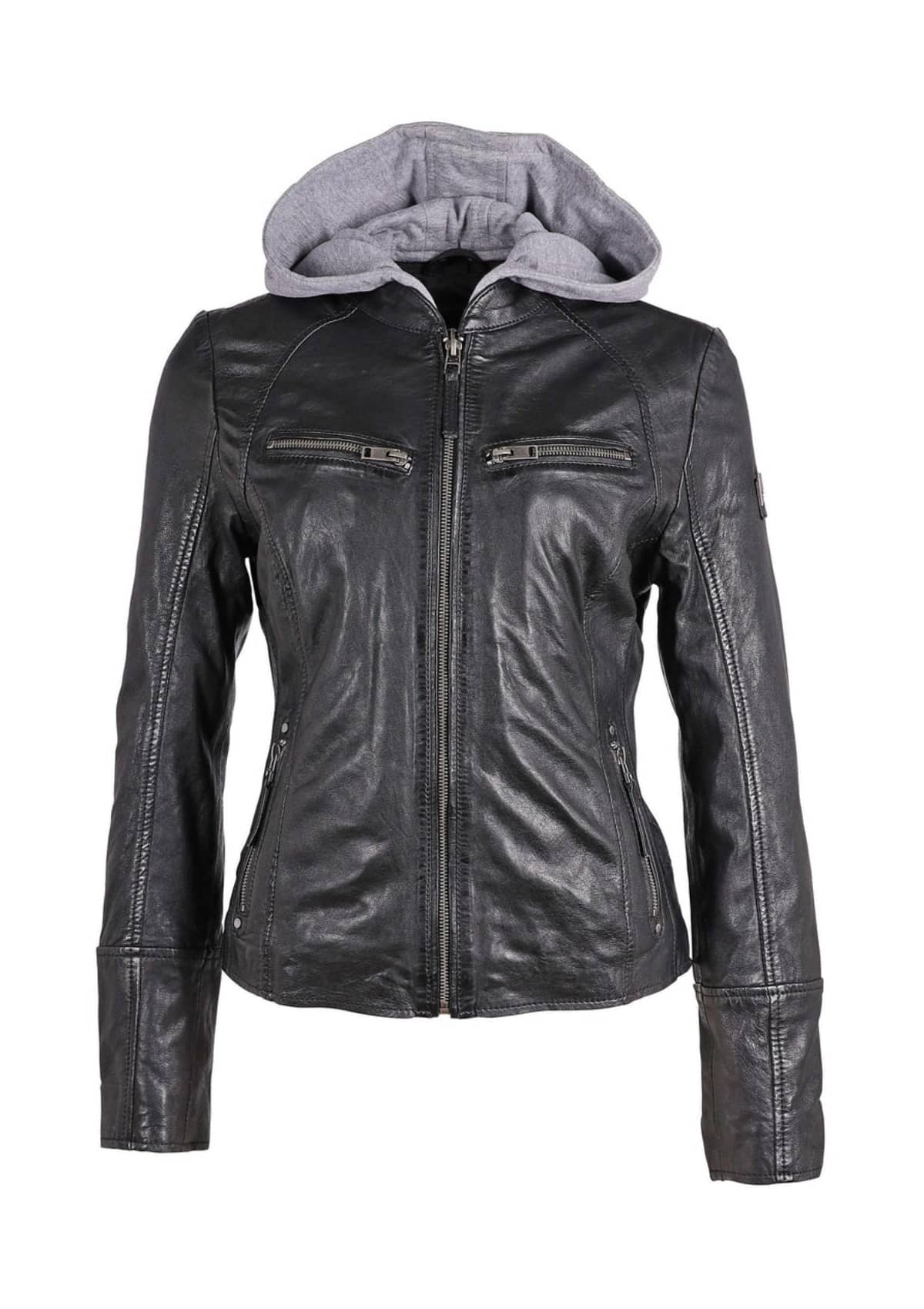 Nola Hooded Leather Jacket -Mauritius GmbH Int. Fashion- Ruby Jane-