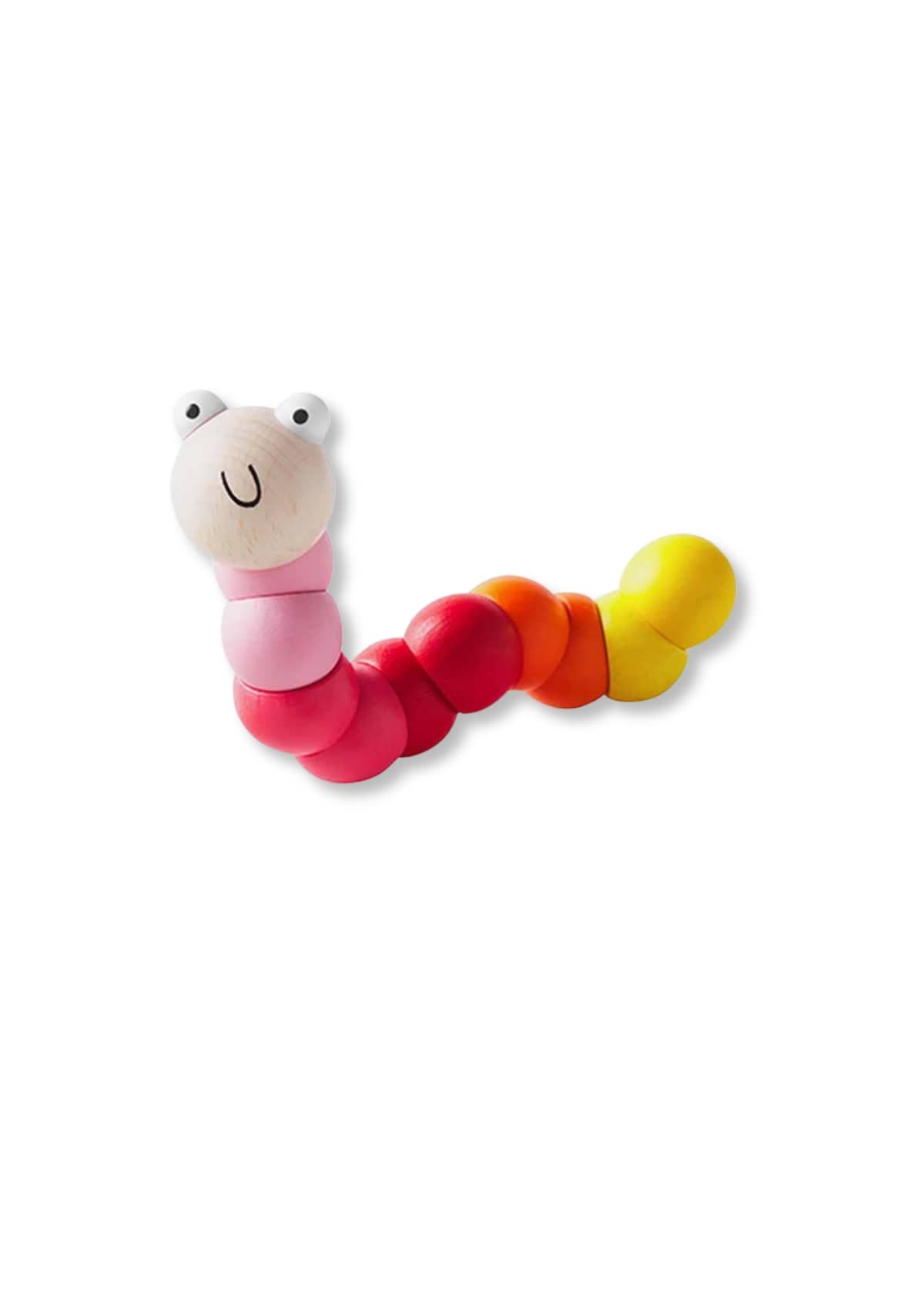 Pink Wooden Wiggly Worm Toy -Mud Pie / One Coas- Ruby Jane-