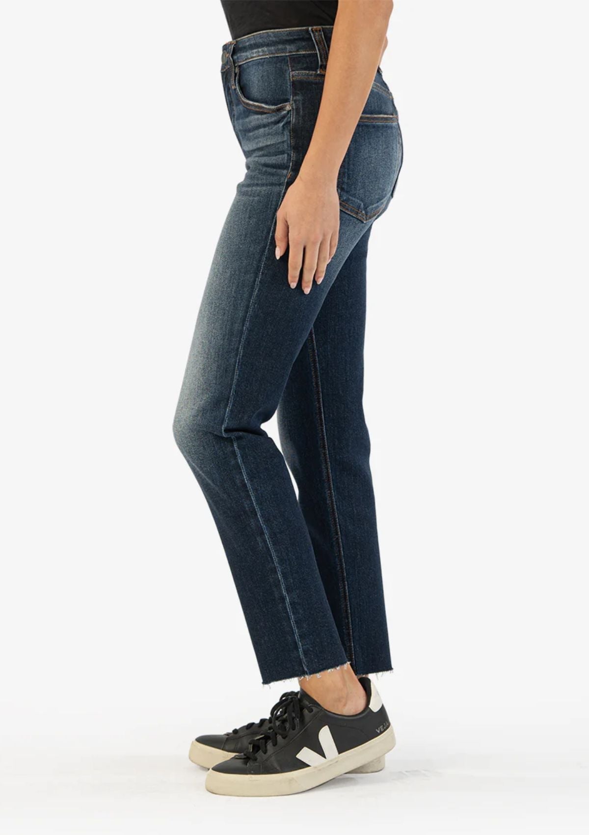 Rachael High Rise Fab Ab Mom Jeans, Long Inseam, Management -Swat Fame KUT ONLY -NO See Thru Soul- Ruby Jane-