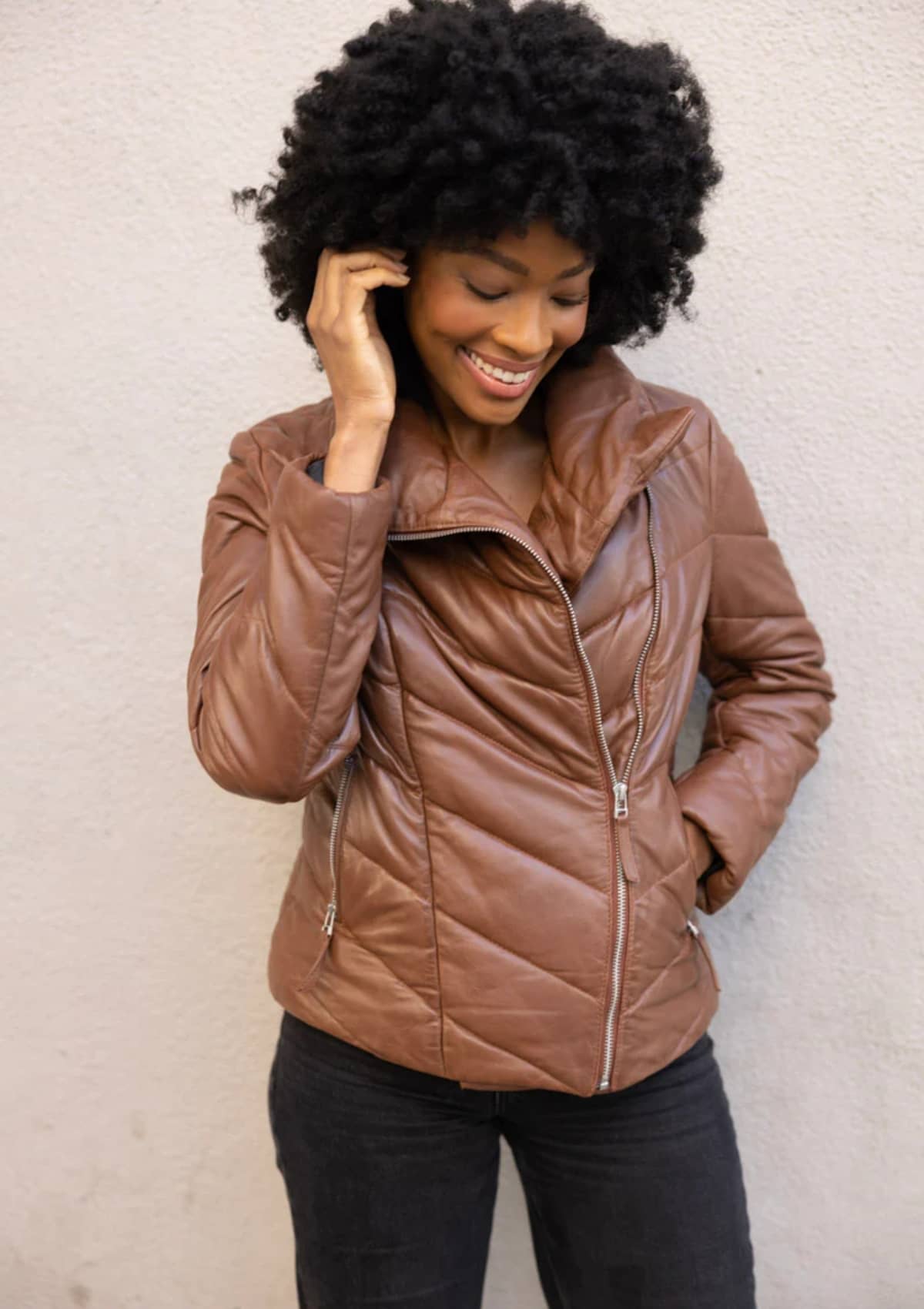 Romea Leather Jacket -Mauritius GmbH Int. Fashion- Ruby Jane-