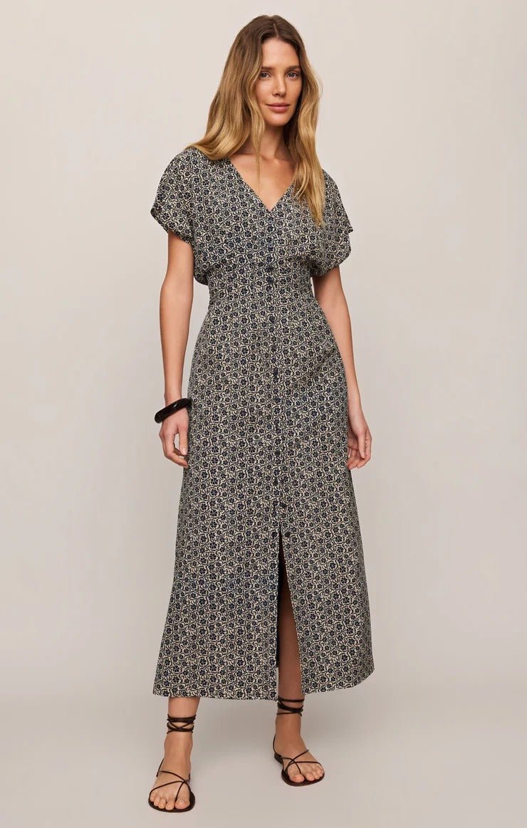 Z Supply Sanna Iris Floral Midi Dress Eclipse / XS